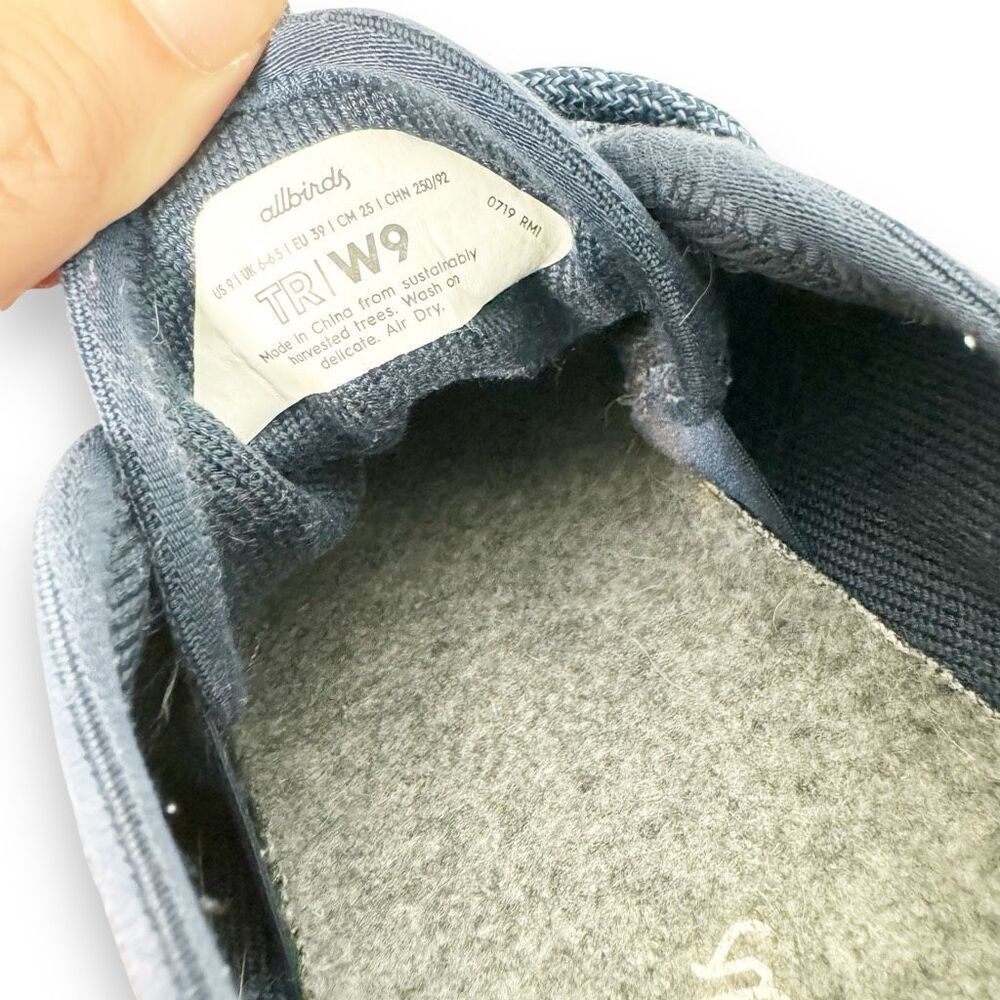 Allbirds Women’s Tree Runners Sneakers in Marine Blue (White Sole) Size 9 - Picture 9 of 9